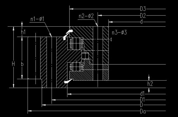 Three-Row-Roller-Swing-Slewing-Ring-Bearing-Roller-Bearing-Gear-Bearing-Rotary-Bearing-Turntable-Bearing-for-Deck-Crane-133-45-2240.