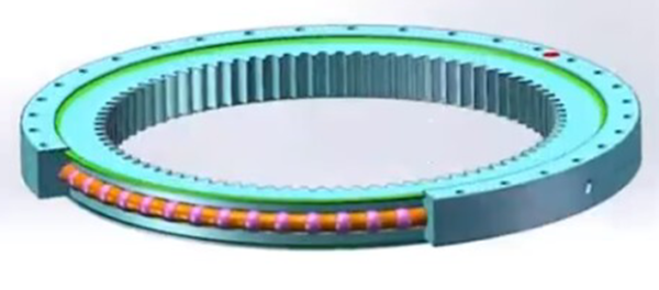 Single-row four point contact ball type