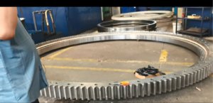 Inspection of Large‑size Three‑row Roller External‑tooth Slewing Bearing Customized for Australian Mine — On‑site Inspection of Raceways and Rolling Elements5